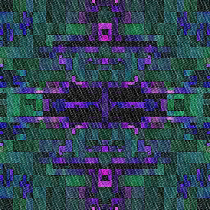 Square Patterned Blue Novelty Rug, pat168