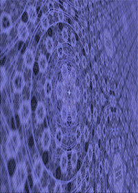 Machine Washable Transitional Light Slate Blue Rug, wshpat169blu