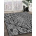 Machine Washable Transitional Gunmetal Gray Rug in a Family Room, wshpat169gry