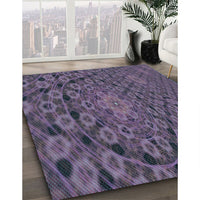 Patterned Plum Purple Rug, pat169lblu