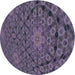 Square Patterned Plum Purple Rug, pat169lblu