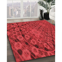 Patterned Red Rug, pat169rd