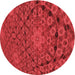 Square Patterned Red Rug, pat169rd