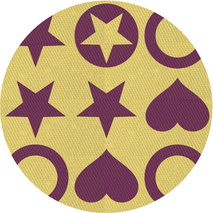 Square Machine Washable Transitional Yellow Rug in a Living Room, wshpat1690brn