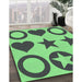 Machine Washable Transitional Green Rug in a Family Room, wshpat1690grn