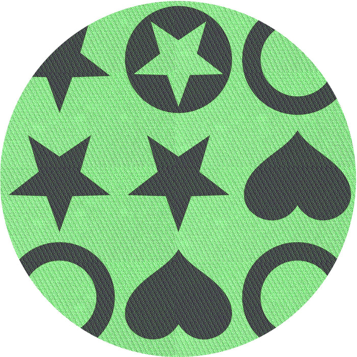 Square Machine Washable Transitional Green Rug in a Living Room, wshpat1690grn