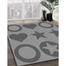 Patterned Ash Gray Rug in Family Room, pat1690gry