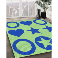 Patterned Blue Rug, pat1690lblu