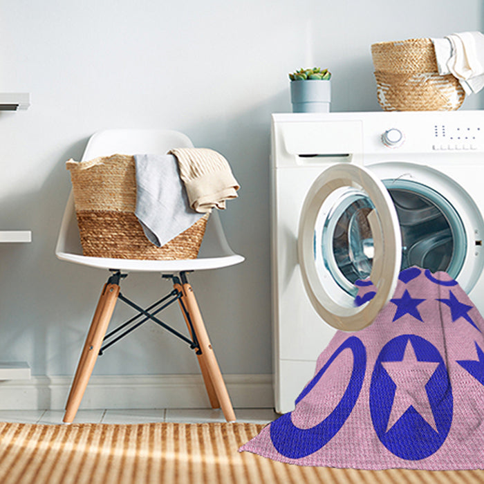 Machine Washable Transitional Pastel Purple Pink Rug in a Washing Machine, wshpat1690pur
