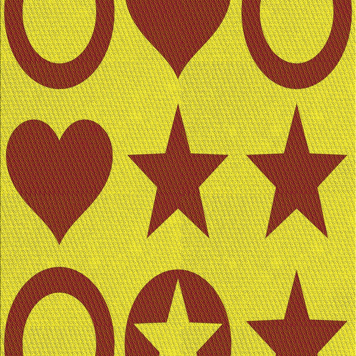 Patterned Yellow Rug, pat1690yw