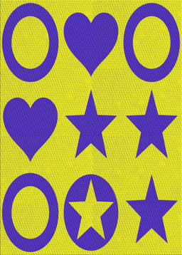 Patterned Yellow Novelty Rug, pat1690