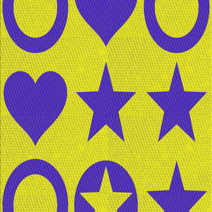 Patterned Yellow Novelty Rug, pat1690