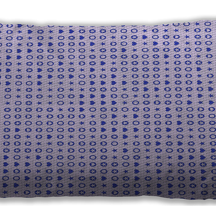 Patterned Rectangular Medium Slate Blue Lumbar Throw Pillow, 13 inch by 19 inch, lbpat1691blu