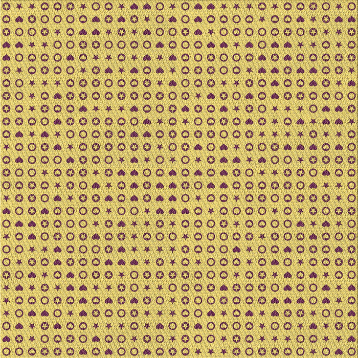 Round Patterned Yellow Rug, pat1691brn