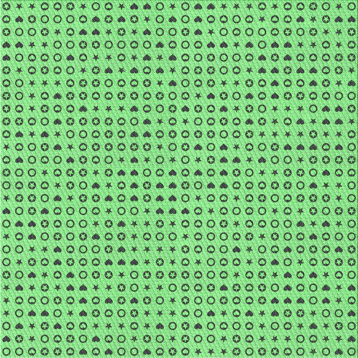 Round Patterned Green Rug, pat1691grn