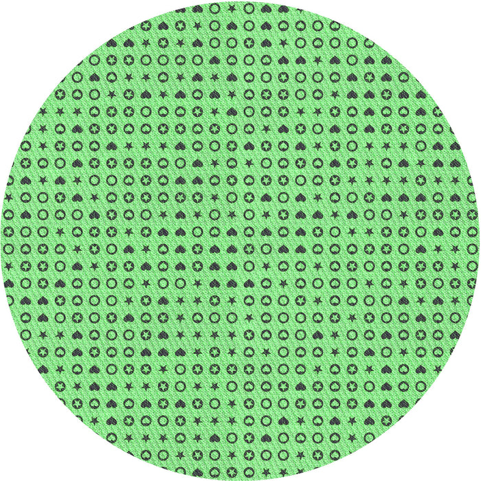 Square Patterned Green Rug, pat1691grn