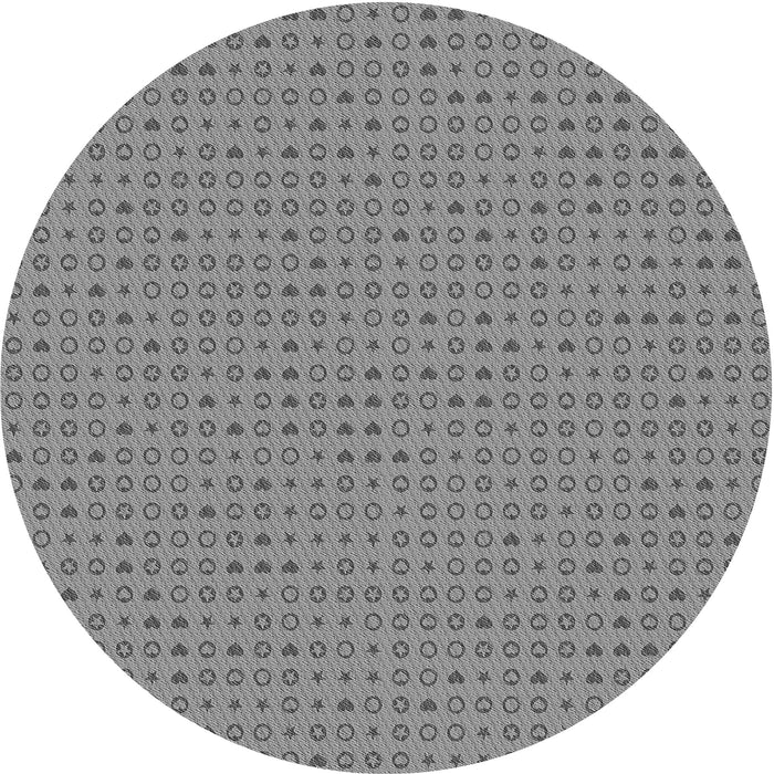 Square Patterned Smokey Gray Rug, pat1691gry