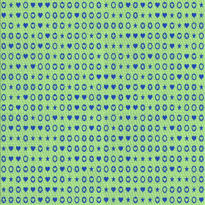 Patterned Green Yellow Green Rug, pat1691lblu