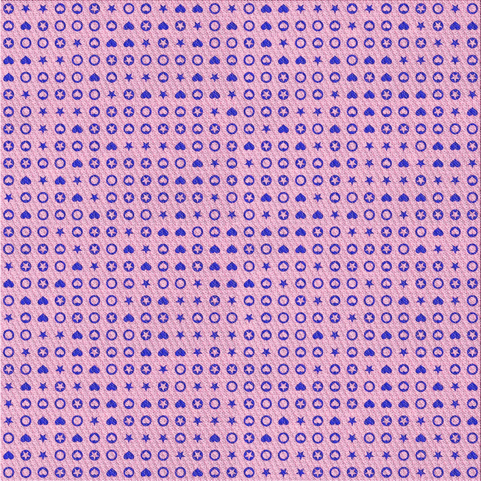 Round Patterned Pastel Purple Pink Rug, pat1691pur