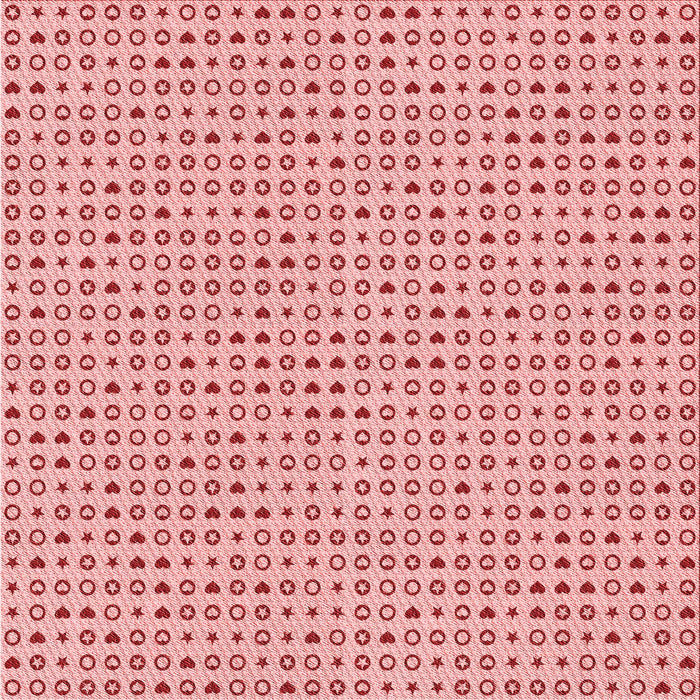 Round Patterned Baby Pink Rug, pat1691rd