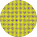 Square Machine Washable Transitional Yellow Rug, wshpat1691