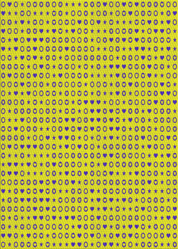 Patterned Yellow Novelty Rug, pat1691