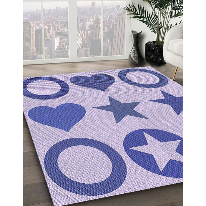 Patterned Mauve Purple Rug in Family Room, pat1692blu