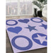 Patterned Mauve Purple Rug in Family Room, pat1692blu