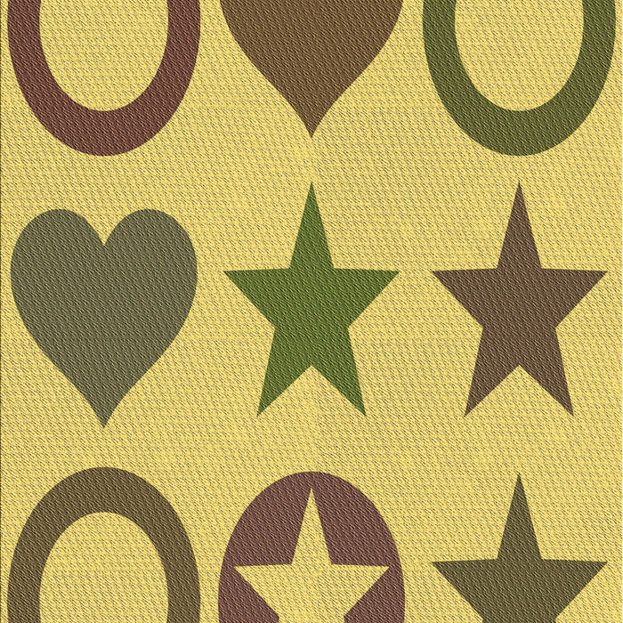 Patterned Yellow Rug, pat1692brn