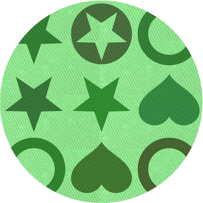 Square Patterned Green Rug, pat1692grn