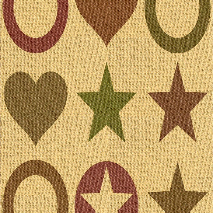 Patterned Bold Yellow Rug, pat1692org