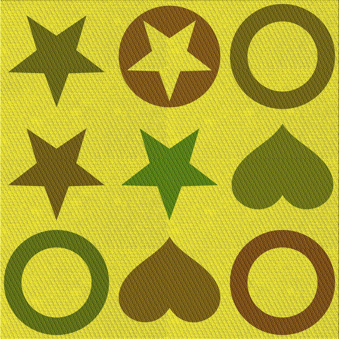 Round Patterned Yellow Rug, pat1692yw