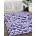 Machine Washable Transitional Slate Blue Rug in a Family Room, wshpat1693blu