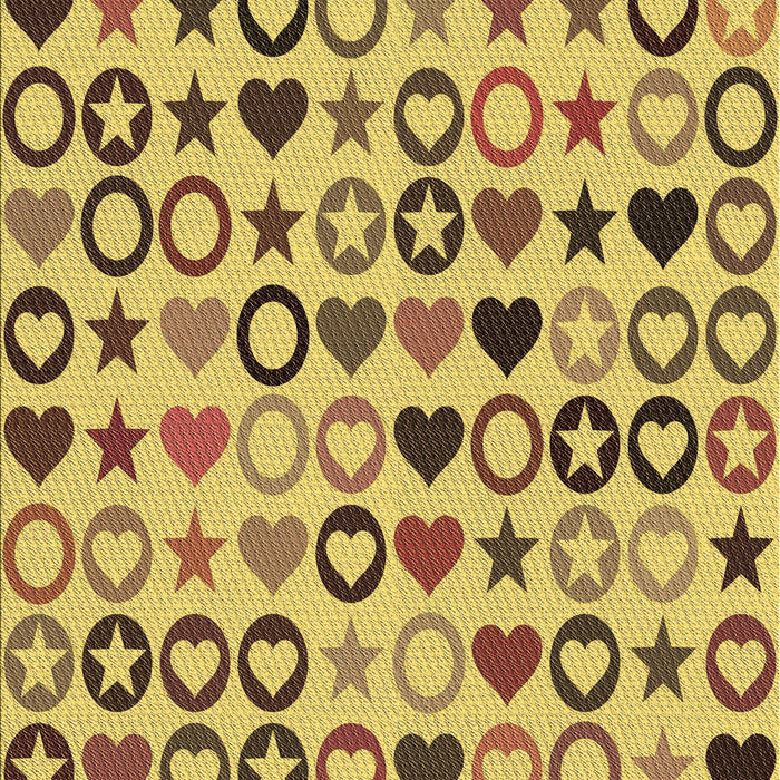 Patterned Bright Gold Yellow Rug, pat1693brn