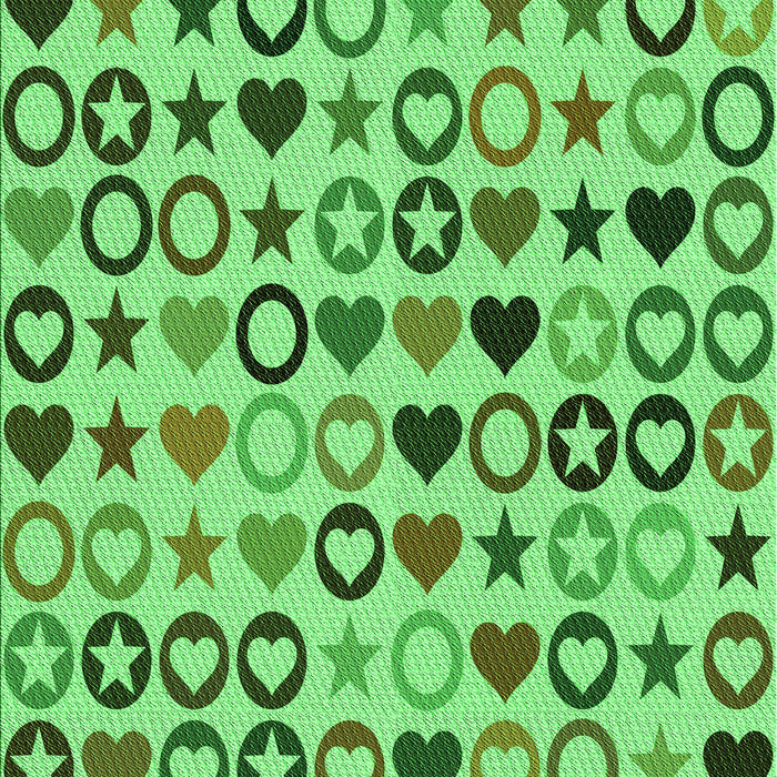 Patterned Dark Lime Green Rug, pat1693grn