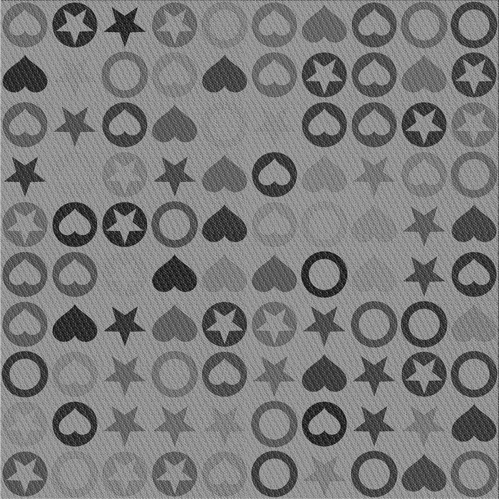 Round Patterned Gray Rug, pat1693gry