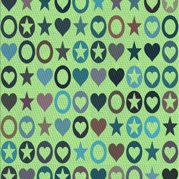 Patterned Sea Green Rug, pat1693lblu