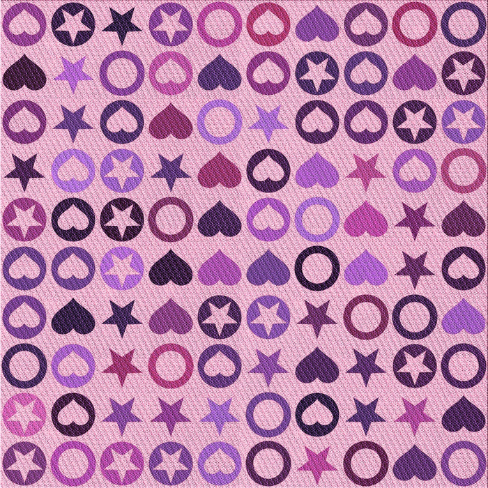 Round Machine Washable Transitional Orchid Purple Rug, wshpat1693pur