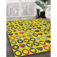 Patterned Chestnut Brown Novelty Rug, pat1693