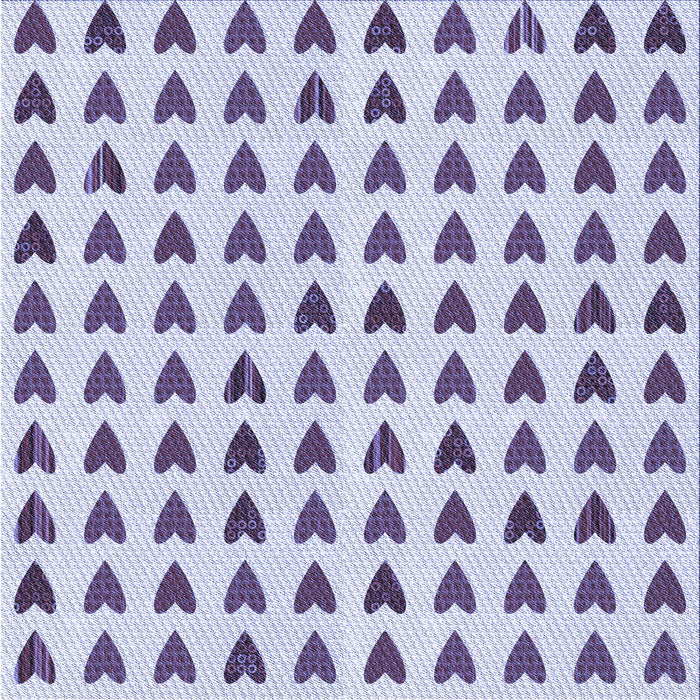 Round Patterned Lavender Blue Rug, pat1694blu