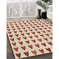 Patterned Vanilla Gold Rug, pat1694brn