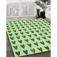Patterned Mint Green Rug, pat1694grn