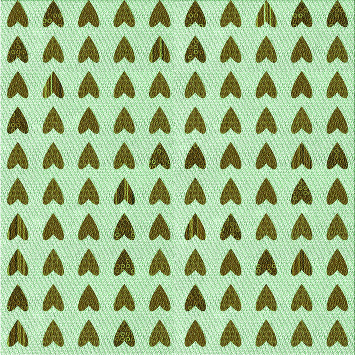 Round Machine Washable Transitional Mint Green Rug, wshpat1694grn