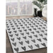 Patterned Gray Rug in Family Room, pat1694gry