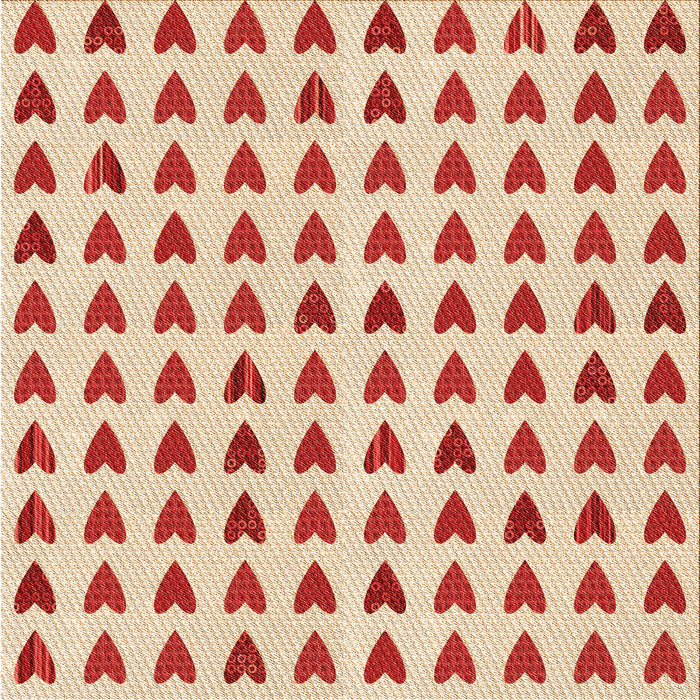 Round Patterned Bright Orange Rug, pat1694org