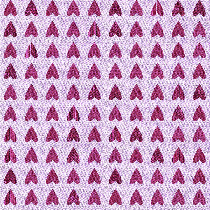 Round Patterned Neon Pink Rug, pat1694pur