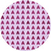 Square Patterned Neon Pink Rug, pat1694pur
