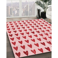 Patterned Red Rug, pat1694rd