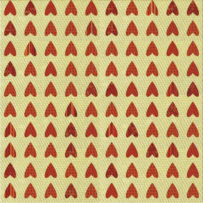 Round Patterned Orange Rug, pat1694yw