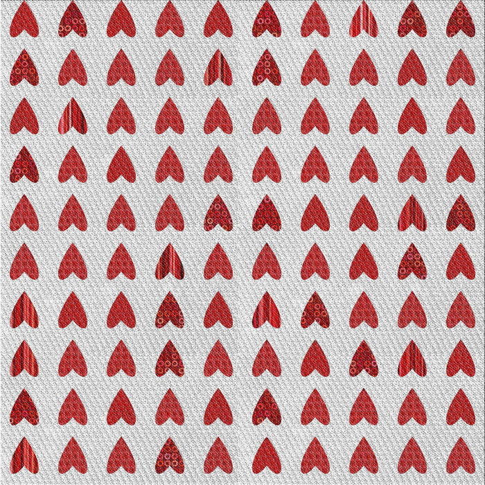 Sideview of Machine Washable Transitional Cherry Red Rug, wshpat1694